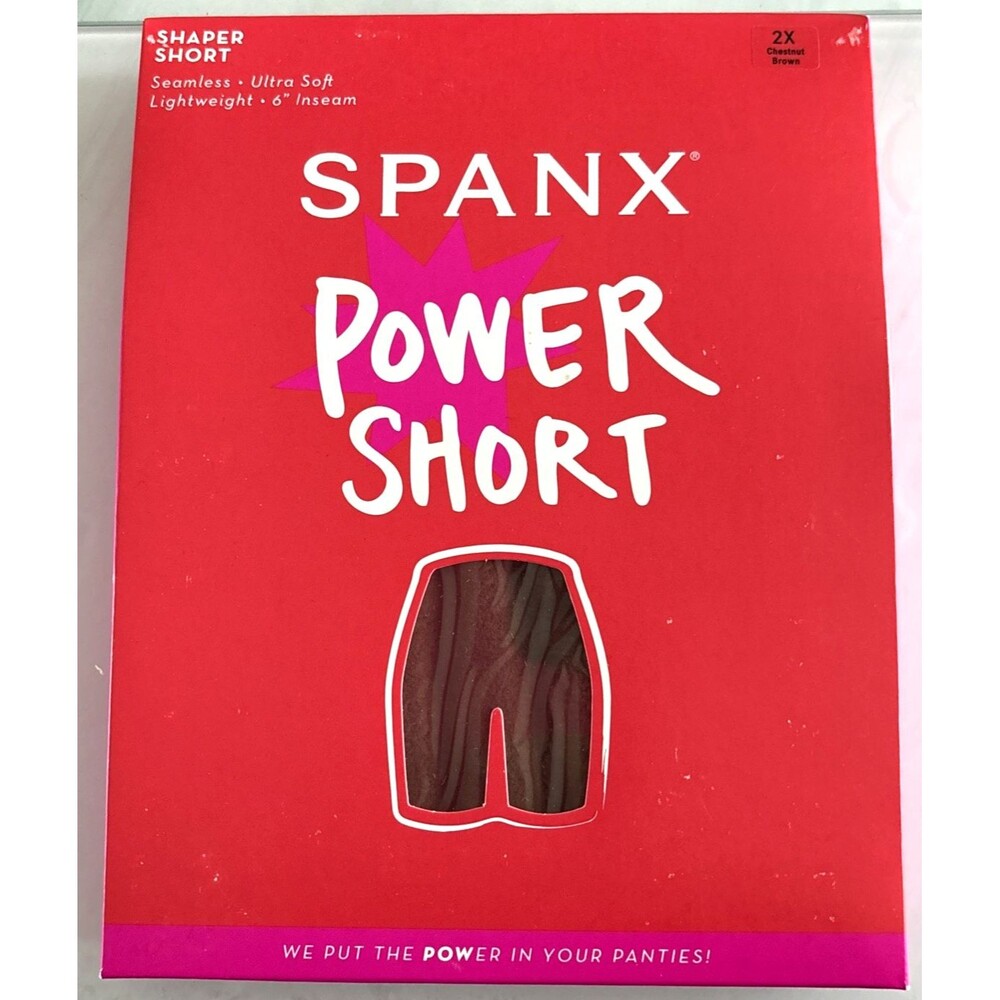 SPANX Seamless Power Short Core Shapewear Lightweight 2X Chestnut Brown 10568